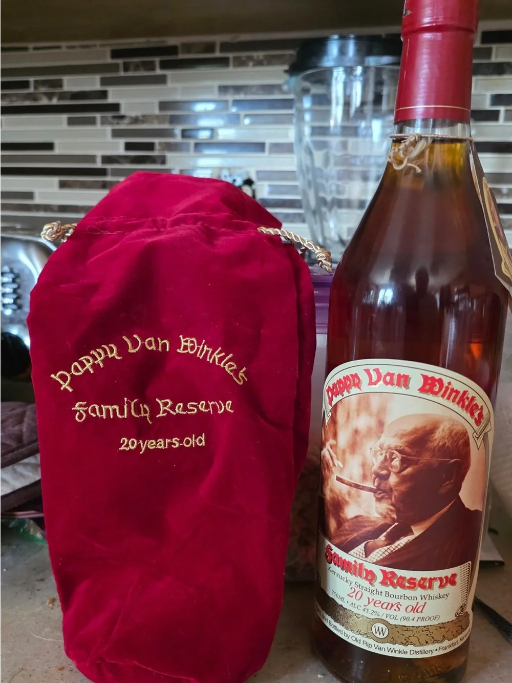 Family Reserve 20 Year Old Bourbon with Red Velvet Gift Bag